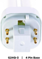 SLEEKLIGHTING 26 Watt T4 Double Tube CFL 4 pin G24q-3 Base Light Bulb 2700K 1500lm -UL Listed,Compact Fluorescent -Warm White Light 4pack