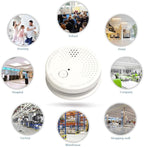 4 Pack Smoke Detector Fire Alarms 9V Battery Operated Photoelectric Sensor Smoke Alarms Easy to Install with Light Sound Warning, Test Button,9V Battery Included Fire Safety for Home Hotel(912-4)