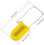 1000PCS Plastic Padlock Security Seals Metal Wire Padlocks Electric Meter Seal Disposable Anti-Tamper Lock Numbered Anti Tamper Tag Hasps Yellow