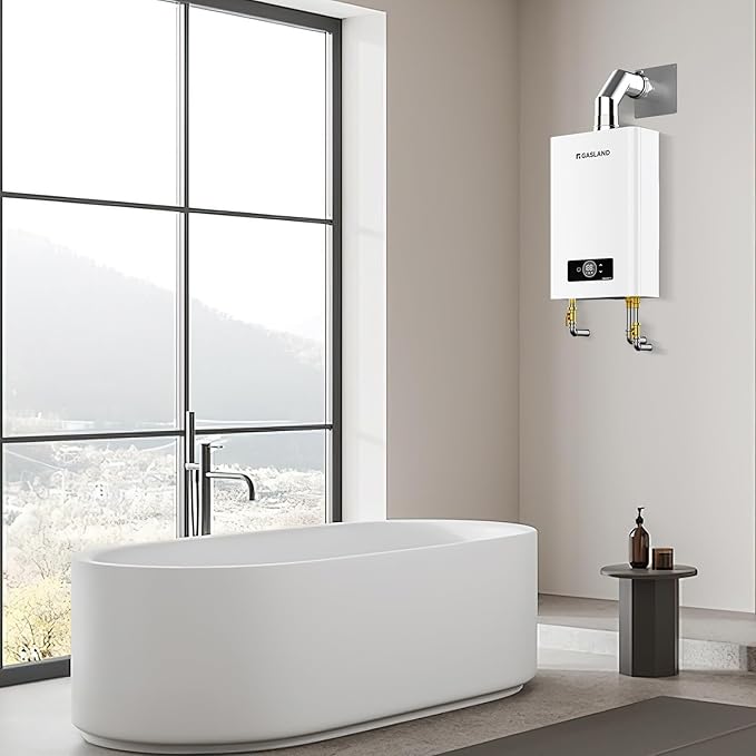 GASLAND 3.15" OD Stainless Steel Direct Vent Wall Thimble for Gas Tankless Water Heaters, Retractable Length from 4.7" to 7.0"