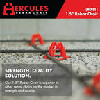 Hercules 1-1/2" Rebar Chair - (50 Count) Superior Strength & Quality Concrete Snap Rebar Chair For #4 Rebar