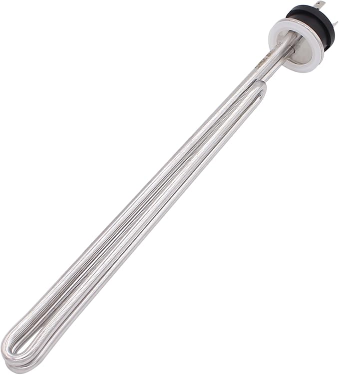 DERNORD 240V 5500W Tri-clamp Foldback Heating Element Stainless Steel Immersion Water Heater with 3-Wire Electrical Locking Plug (1.5 Inch Tri clamp)