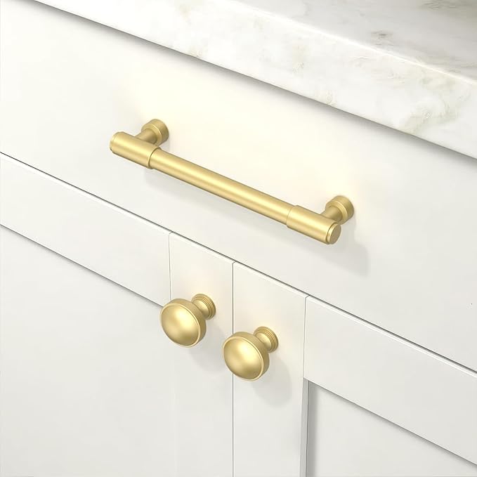 10 Pack Brushed Gold Kitchen Cabinet Knobs Cabinet Pulls Drawer Hardware