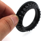 FDXGYH Lamp Shade Collar Ring 2pcs E26 Light Socket Ring Retainer Rings and Replacement Adapter(Black)