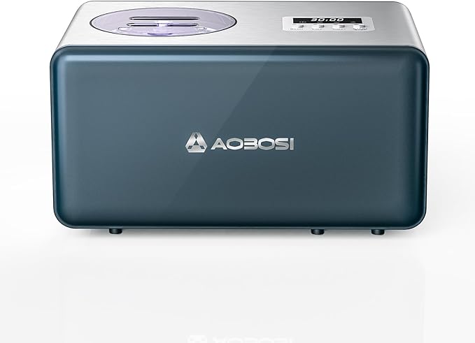 AAOBOSI Electric Ice Cream Maker with Compressor, Ice Cream Maker Machine No Pre Freezing, Ice Cream Machines for Home, Small Homemade Gelato Maker with 4 Modes, 1.61 Quart