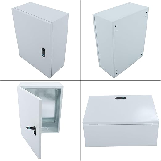 16 x 8 x 20 NEMA 4X Electrical Junction Box - Premium Steel Enclosure for Industrial Controls - Heavy Duty Outdoor Metal Cabinet with Dual-Key Lock - Fits Wiring, Connectors and Panels