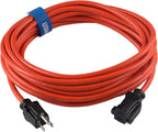 Clear Power 16 Gauge 3Prong Cords (16/3-3 Prong Grounded Plug, Orange, 25 ft)