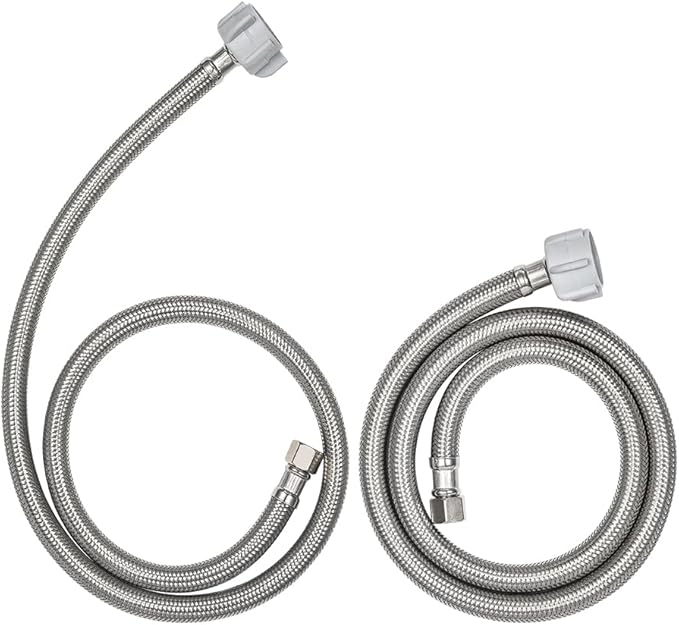 (60pcs 12 inch) PLUMBINGMASTER Toilet Water Supply Line,Toilet Connector Hose with Anti-Leaking Brass Nut