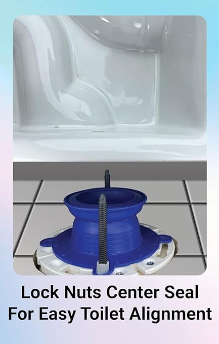 One N Done Toilet Flange Repair Kit – Complete Toilet Wax Ring Replacement Kit – Durable Waxless Toilet Ring – Includes Toilet Flange Bolts, Toilet Bowl Caps, and Toilet Flange Extension Kit (3 Pack)