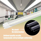 6 Pack 5FT T8 LED Tube Light 48W G13 Bi-Pin Cap 6000K Cool White with Dual Row LEDs T8 T10 T12 Fluorescent Light Bulbs Replacement 5 Foot Shop Lights