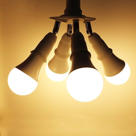 DiCUNO 3 in 1 E26 Light Socket Splitter Adapter, Standard Base LED Bulb Converter, 360 Degrees Adjustable 180 Degree Bendable, 3 Way Bulbs Socket Holder