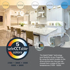 HALO HLB 4 inch LED Recessed Light, Thin Canless, Dimmable, w/Selectable Color Temperatures - HLB4069FS1EMWR