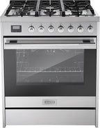 Empava Freestanding & Slide-In Gas Range, 5.0 Cu. Ft, Single Oven with 5 Sealed High-Low Burners & Touch Timer, Heavy Duty Continuous Grates in Stainless Steel, 30 Inch