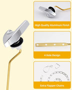 iFealClear Universal Brass Toilet Handle Replacement Kit, Side/Angle Mount Toilet Flush Handle Compatible with Kohler K-GP30324-CP/TOTO/American Standard, Stainless Steel Flapper Chain, Chrome