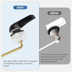 iFealClear Universal Metal Toilet Handle Replacement Kit, Front Mount Toilet Tank Flush Lever Handle with Stainless Steel Chain, Toilet Trip Lever Fits Most Toilets, Easy to Install, Matte Black