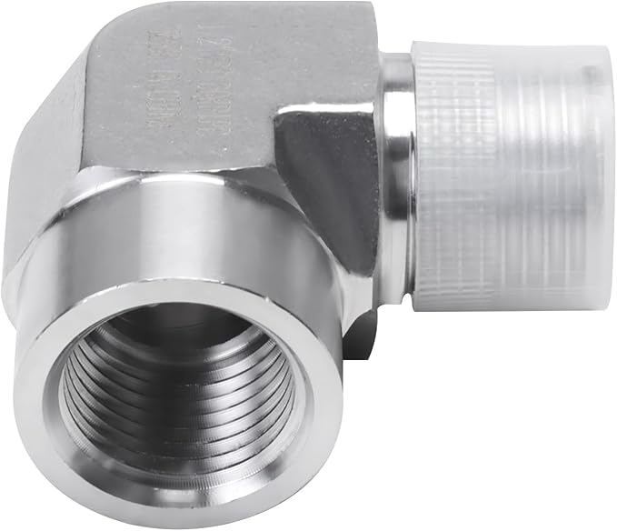 90 Degree Street Elbow - 1/2" NPT Male to 1/2" NPT Female Stainless Steel 304 Heavy Duty Forged Barstock Street Elbow Adapter Pipe Fitting (pack of 5)