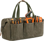 Heavy Duty 18-Inch Tool Bag with 12 Pockets, Large Zippered Tool Organizer, Portable Empty Toolbox for Mechanics, Electricians, DIY – Durable Soft Handle, Ideal Father’s Day or Birthday Gift