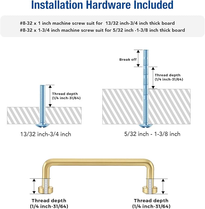 JOY DECOR Cabinet Pulls – 3-3/4 Inch Hole Center, Brushed Brass, 2 Pack, Zinc Alloy Cabinet Handles for Drawers & Cupboard – Vintage Style Hardware for Kitchen, Bathroom, Dresser, Furniture Makeover