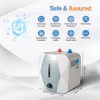 1500W 10L 110V US Plug Compact Size Instant Electric Tank Home Hot Water Heater Kitchens Hair Salons IPX4 Mini Instant Tankless Shower for Kitchen Bathroom 3 GallonNQY2 (10L)