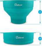 The Original Salbree Collapsible Silicone Microwave Popcorn Popper Maker Machine, Microwavable Bowl Holds 16 Cups, Uses Hot Air and Oil Always Optional - The Most Colors Available (Aqua)