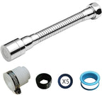 Metal Faucet Sprayer Attachment Sink Aerator Swivel Extender For Kitchen Tap Cold Hot Water (Silver ）