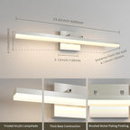 Brushed Nickel Vanity Light for Bathroom - 5CCT Dimmable, Adjustable Angle, 23.62-inch Long 16W LED Bar Light Fixture Over Mirror - Modern Wall Lighting