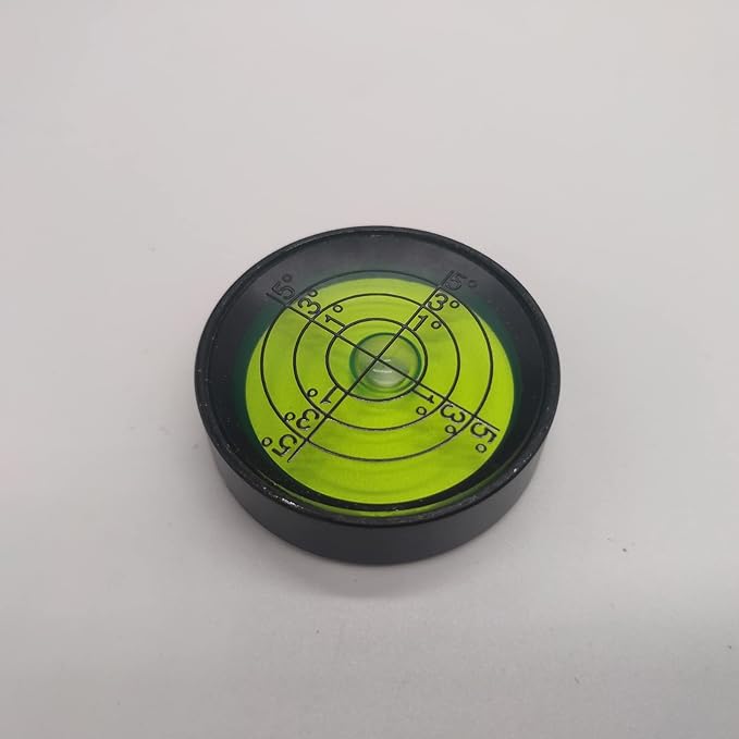 Aluminium High Precision Horizontal Leveler Bead Bubble Level Tool Circle Round Diameter 1.2 Inch 30mm (Black,Green)