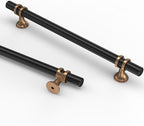 Asidrama 10 Pack 6.3 Inch(160mm) Champagne Bronze and Matte Black Kitchen Cabinet Handles, Cabinet Pulls Kitchen Cabinet Hardware Cupboard Handles Drawer Pulls