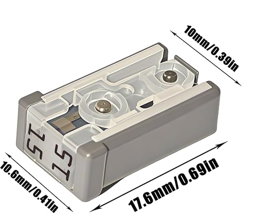 10 Pcs 0695015.PXPS Slotted MCASE Cartridge Fuse, 15A, 32V