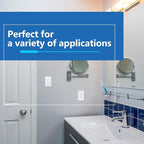 LIDER Matte Finish Decorator Switch Cover, Screwless Wall Plate, Mid-Size 1-Gang 4.88" x 3.11", Unbreakable Polycarbonate Thermoplastic, UL Listed, LSWP-31M-W5P, White, 5 Pack