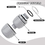 3/4 inch Liquid Tight Connector PVC Flexible Conduit Connector,Straight 180 Degree UL Listed Liquid Tight Connector, Non-Metallic 3/4 Conduit Fittings(150 Pack)