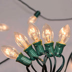 SUNSGNE 25 Pack Clear Replacement Bulbs Night Light Bulbs, C7 Clear Christmas Incandescent Light Bulbs for Night Light Salt Lamp Outdoor Patio String Light, E12/C7 Candelabra Base, 120 Volt, 5 Watt