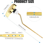 Compatible with TOTO Toilet Handle Replacement Parts Kit, Universal THU068#CP Trip Lvr for St743S Side Mount Toilet Flush Tank Lever Handle for TOTO Kohler Toilet Tank, 1-Pack Shiny Gold