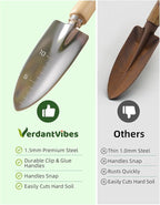 Gardening Tools Set 9-Piece Heavy-Duty Gardening Hand Tools with Floral Tote Bag, Stainless Steel Garden Supplies Kit Ideal Gardening Gifts for Women Mom Wife