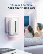 SITERWELL Plug in Carbon Monoxide Detector 10 Year Battery, CO Alarm Detector with Electrochemical Sensor and Sound Warning, AC Powered Portable Carbon Monoxide Detector for Home Office Travel,2-Pack