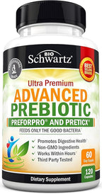 Prebiotics for Advanced Gut Health - Immune System Support & Dietary Fiber - Fuels Good Bacteria Growth to Promote Digestive Health - Gas & Digestion Support - Probiotics for Men & Women -120 Capsules