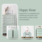 Country Chic All-in-One Chalk Paint for Furniture, Cabinets, Home Decor, Eco-Friendly, Matte Finish, Built-In Primer & Top Coat for Wood, Metal - Happy Hour (Mint Green) - 8 oz (237 ml)