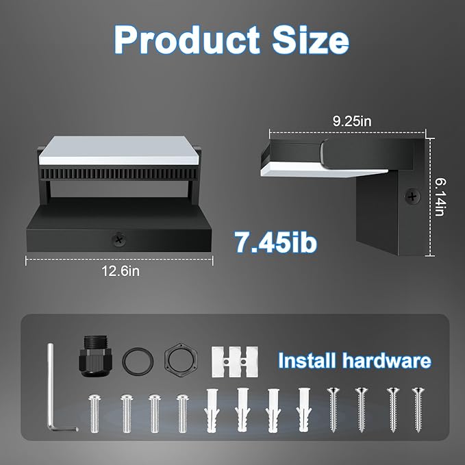 ledmo 150W LED Flood Light with 360° Rotatable Head, 5000K 18000LM Modern Outdoor Wall Lights, LED Security Commercial Exterior Wall Pack Light Fixture, Switch Control for Backard, Garage, Shop, Barn