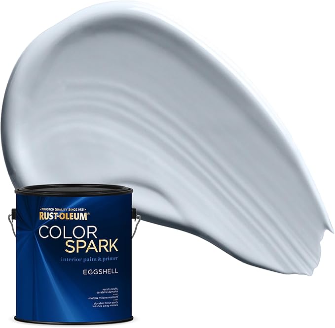 Rust-Oleum Color Spark Interior Paint and Primer in One, Eggshell, Up in the Clouds, 1 Gallon