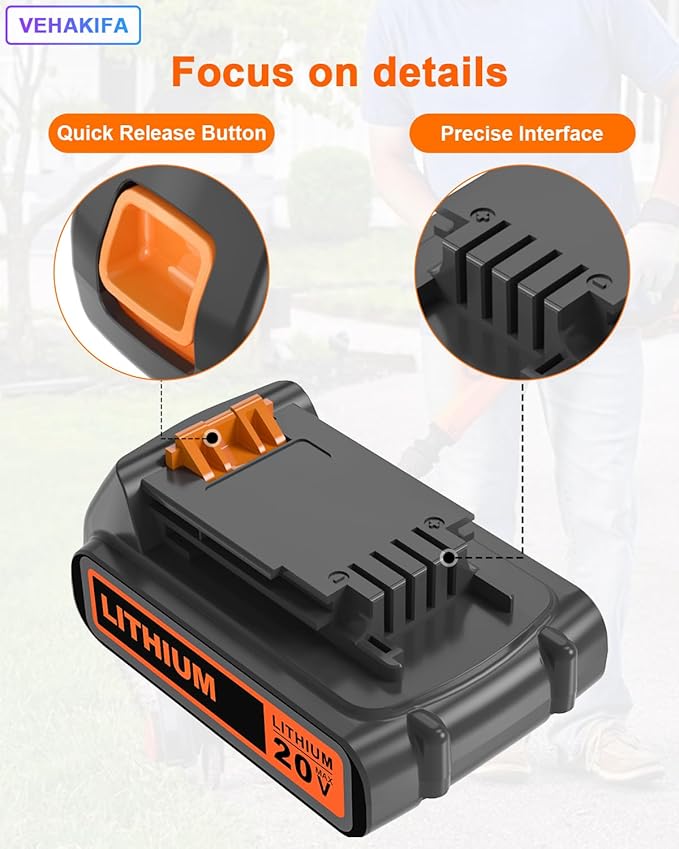 20V LBXR20 Lithiun Battery Compatible with Black and Decker 20v Max Lithiun Battery LB2X4020 LBXR20 LBX20 LBXR20-OPE LBXR2020,Compatible with All Black and Decker 20v Cordless Power Tools
