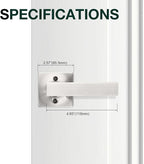 GOBEKOR 8 Pack Dummy Door Handles Brushed Nickel Single Dummy Door Levers Square Lever Door Handles for Closet Keyless Interior Door Handles