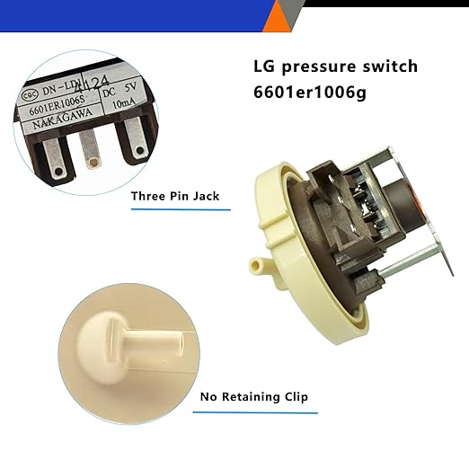 6601ER1006G Washer Water Level Switch for LG Washer Water Level Pressure Switch 6601ER1006E 6601ER1006S