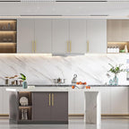 Amerdeco 10 Pack Brushed Gold Cabinet Pulls 10 Inch(254mm) Hole Center Drawer Pulls Cabinet Hardware Kitchen Cabinet Handles for Bathroom ZH0031