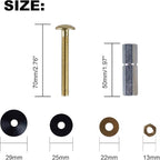 Hibbent Universal Toilet Tank To Bowl Gaskets with 3 Set Brass Hardware Kits Fits Most 3-Inch 3.5-Inch flush valve opening 2-Piece Toilet Tanks