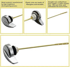 Toilet Flush Valve & WC Lever Replacement Parts,Side Mount Flush Handle Kit,9.8-Inch Solid Copper Rod with Chain,Compatible with 3-Inch One-Piece Toilets,TOTO THU Series Tank Repair Parts