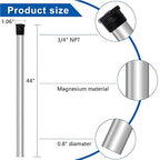 PODOY Magnesium Anode Rod 44" for Hot Water Heater,Compatible with Rheemm A.O. Smithh Giantt,Reliancee Richmondd,Hex Head 3/4" NPT x 44" Corroation Protect Rotten Egg Smell for Home Water Tank