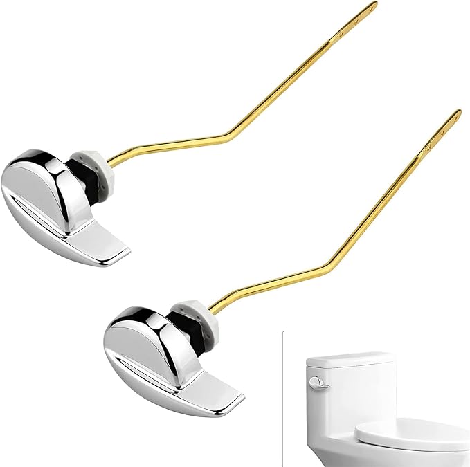 1pcs Universal Toilet Flush Lever Handle, Side Mount, Brass Material, Corrosion Resistant, Easy Install Tank Replacement