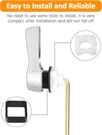 Toilet Handle Replacement Kit, 701 Universal Toilet Flush Handle, Zinc Alloy Toilet Tank Trip Lever with H2 Brass Arm Front-Mount, Repair Kit Fit for American Standard, Mansfield Toilet, Silver