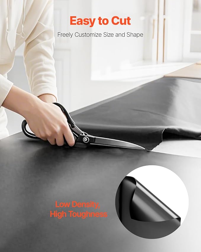 VEVOR Plastic Sheeting Heavy Duty 10' x 100', 6 Mil Thick Plastic Sheeting Roll, Plastic Drop Cloth Painters Tarp, Polyethylene Covering for Crawl Space Vapor Barrier, Multi-Purpose, Black