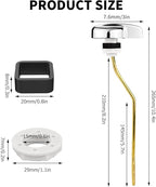 Ullnosoo Toilet Handle Replacement for TOTO with Chain, Upgraded for TOTO THU068#CP Trip Lever for St743S, St454E Toilet Tank Metal Material Side Mount Flush Handle
